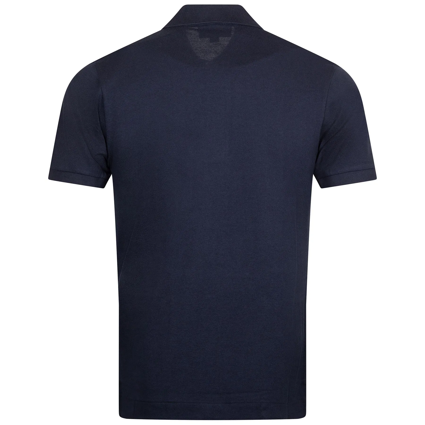Flocked Pique Polo Navy Blue - SS24