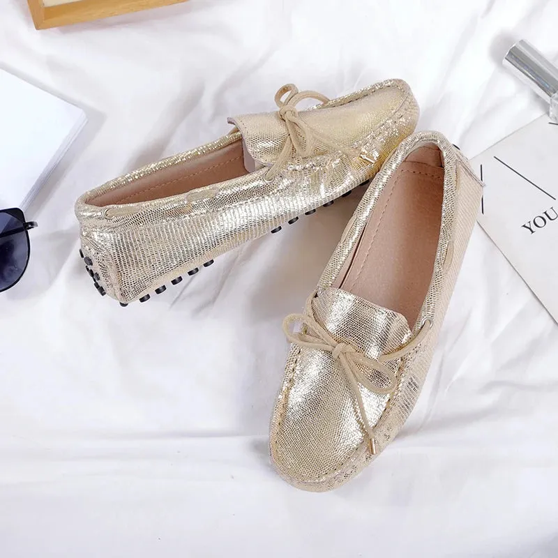 Hot Sale Spring Autumn Handmade Flats Women's Genuine Leather Flat Shoes Lady Drive Casual Shoes Female Soft Leather Flats