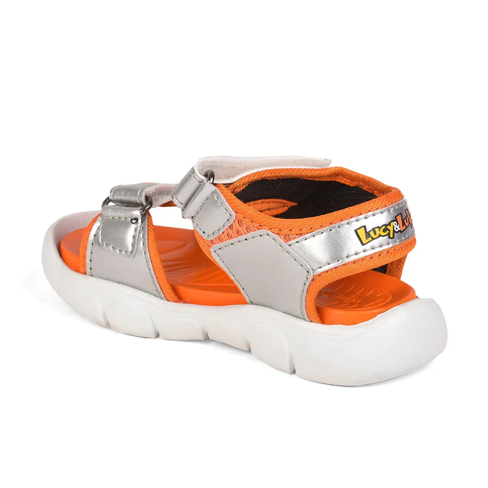 Lucy & Luke (Orange) Casual Sandal For Kids FLYNN-27 By Liberty