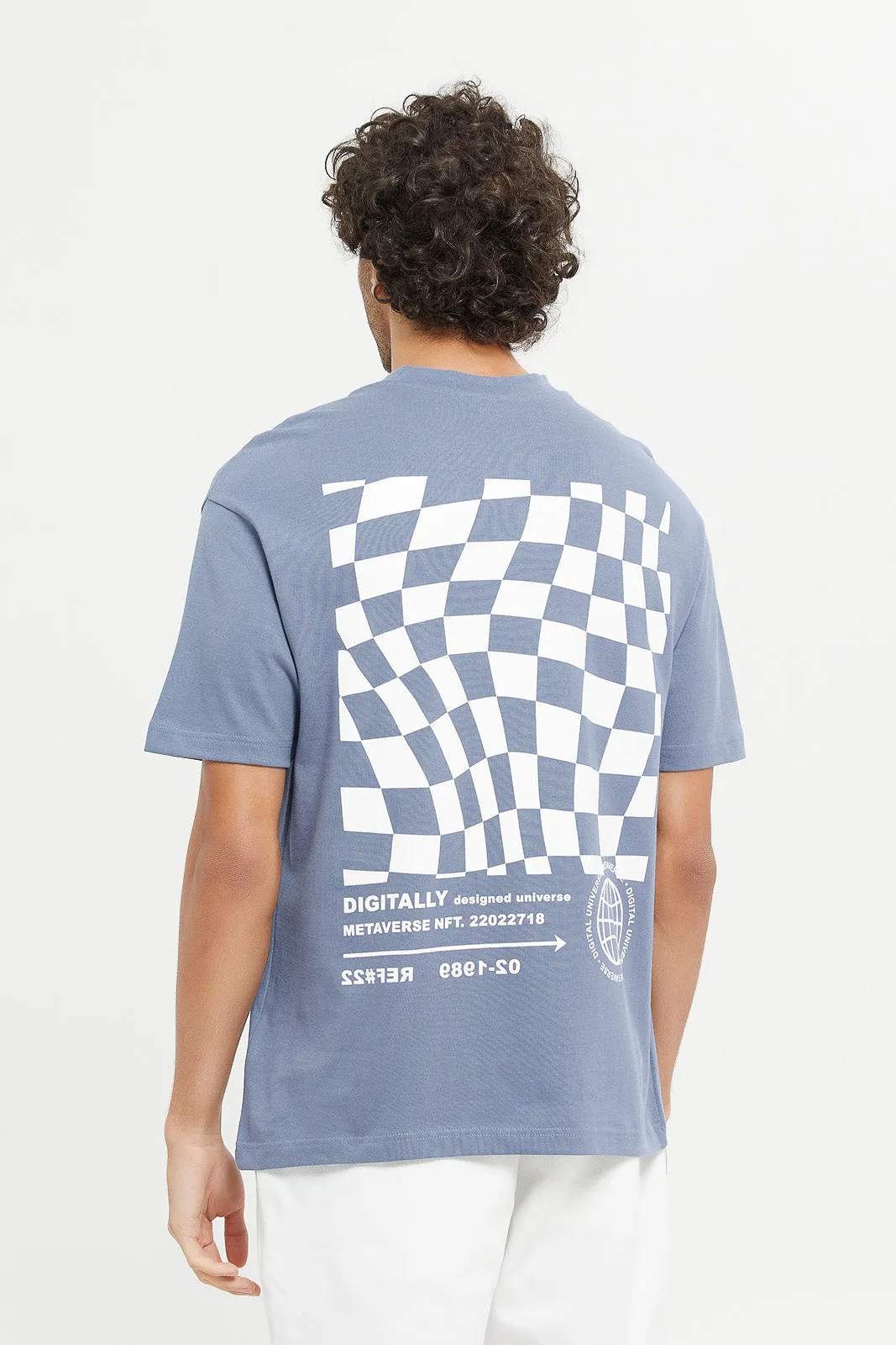 Men Blue Lounge Shirt