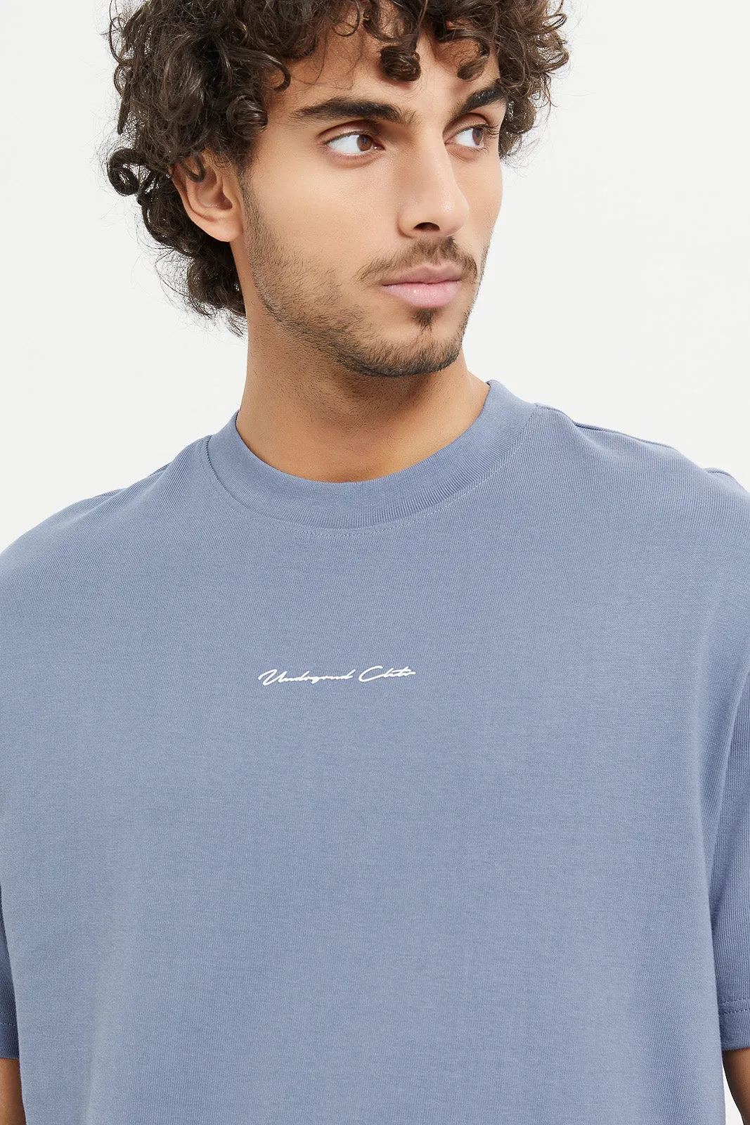 Men Blue Lounge Shirt