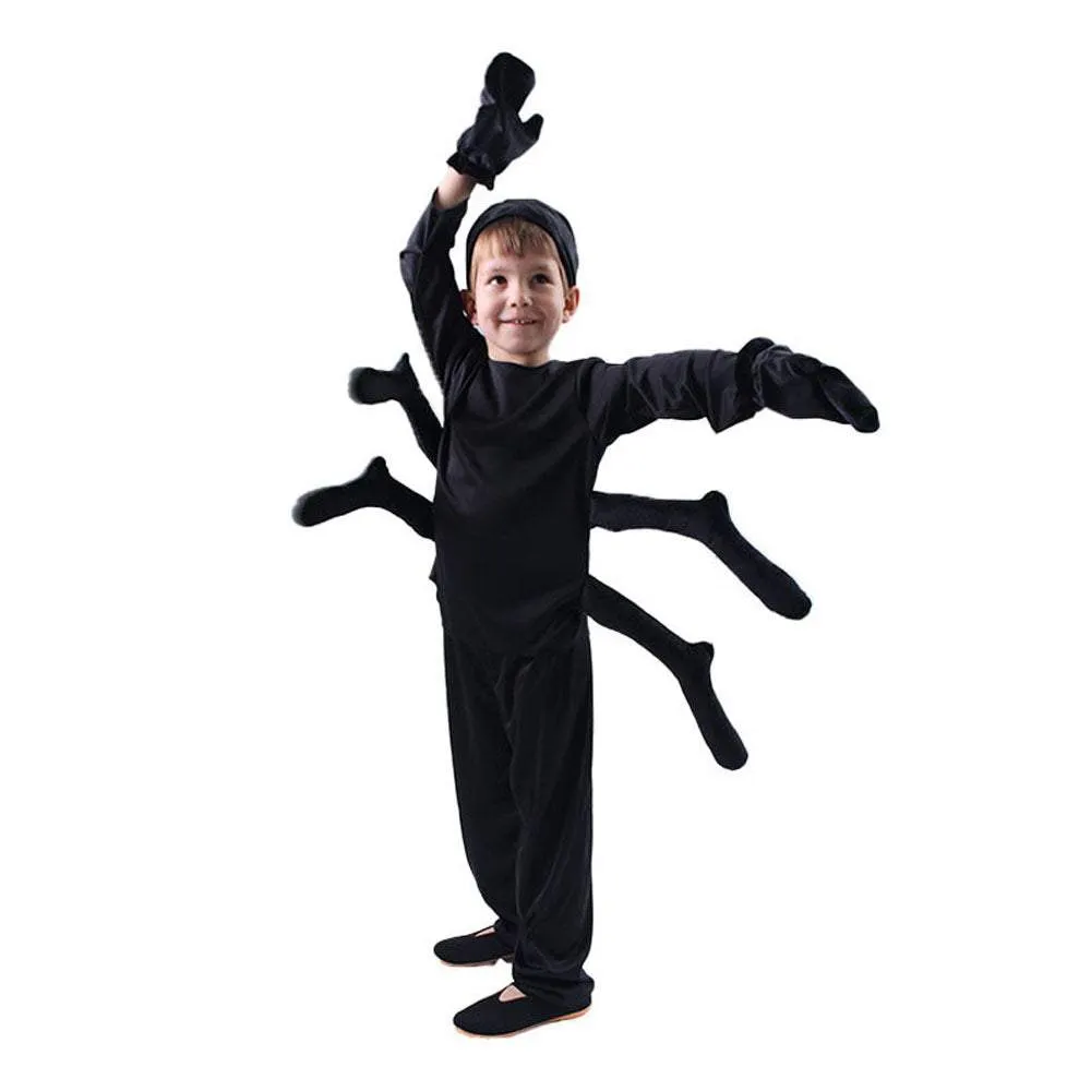 Spider Cosplay Costume Halloween Animal Dress Up Role Play Party Clothing for Kids