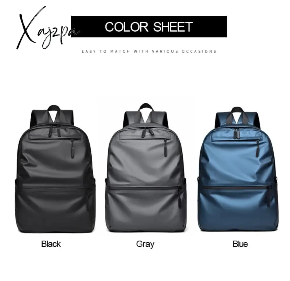 Xajzpa - High Capacity Ultralight Backpack For Men Soft Polyester Fashion School Backpack  Laptop Waterproof Travel Shopping Bags Men's