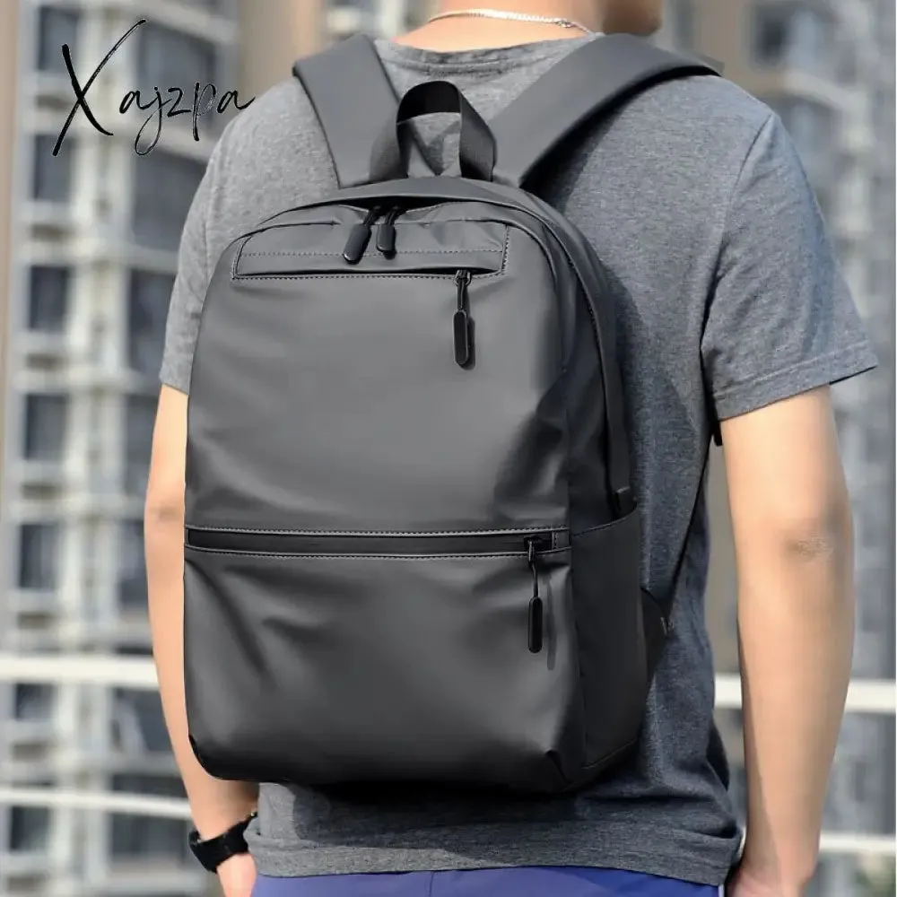 Xajzpa - High Capacity Ultralight Backpack For Men Soft Polyester Fashion School Backpack  Laptop Waterproof Travel Shopping Bags Men's