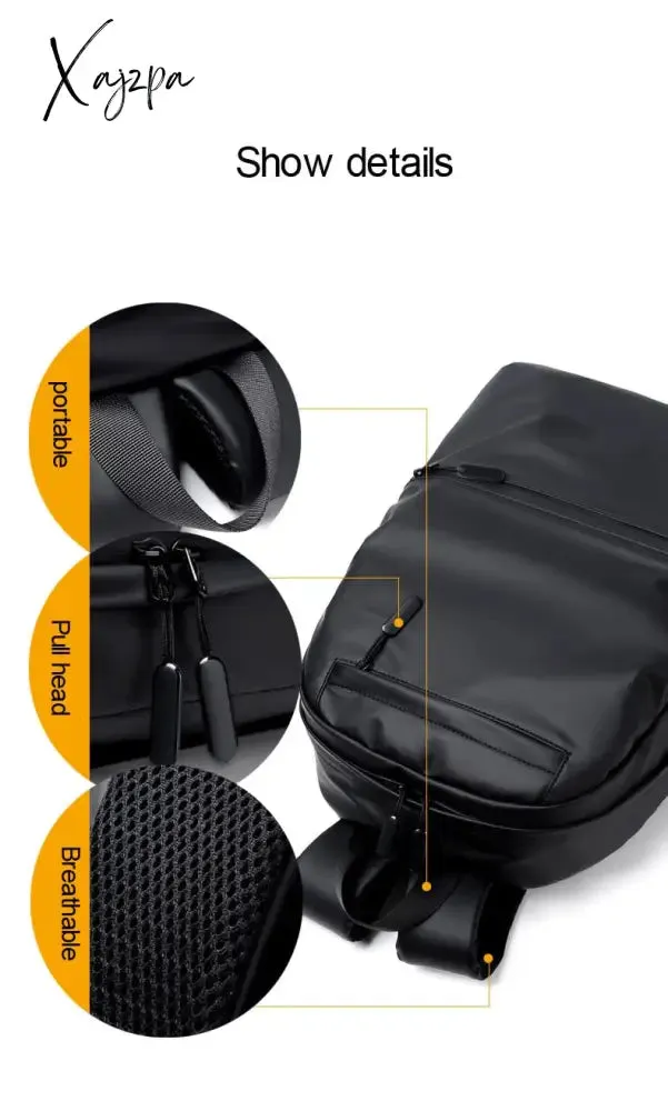 Xajzpa - High Capacity Ultralight Backpack For Men Soft Polyester Fashion School Backpack  Laptop Waterproof Travel Shopping Bags Men's